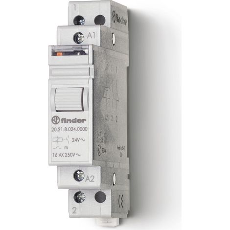 Télérupteur modulaire 1NO 16A 120 AC AgSnO2 FINDER 202181204000PAS