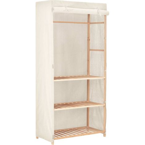 Garde-robe moderne,Armoire de rangement Penderie à 3 niveaux,Armoire de vêtements 79 x 40 x 170 cm -BonneVie51024 (1/5)