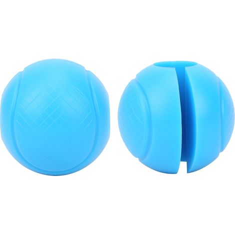 2 pièces Poignées de Barre Ronde en Silicone Épais, Adaptateur Boules pour Haltères, Grip Main Bleu (1/5)