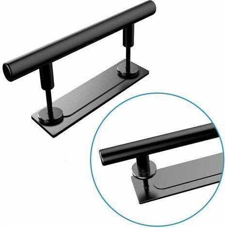NALOOKAMIC Rétro Poignée de Porte Coulissante Noir Aluminium Tirer et Rincer la Sets de poignées pour Porte Coulissante en Bois