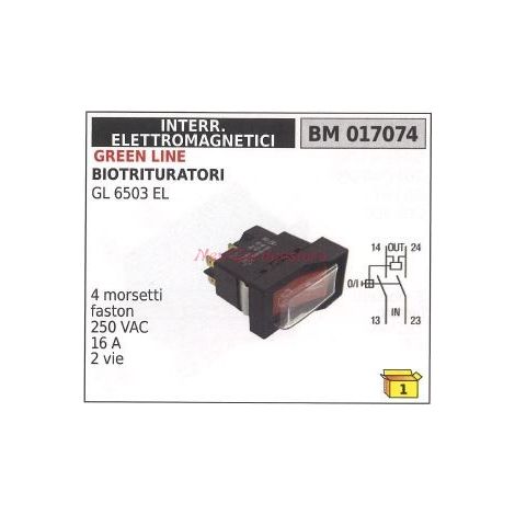 Interruttore magnetico GREEN LINE biotrituratore GL 6503EL 017074