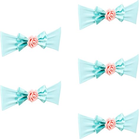Ensemble de 5 décorations de dossier de chaise en-bleu tiffan