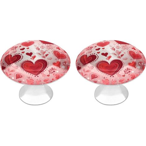 Boutons ronds en acier inoxydable avec motif Saint-Valentin (1/5)