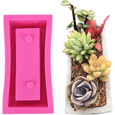 Moules en silicone pour pots de fleurs en béton, moules en silicone pour jardinières « I Love U Design », moules pour pots de fleurs pour plantes succulentes, moules en ciment et argile, décoration ar (1/5)