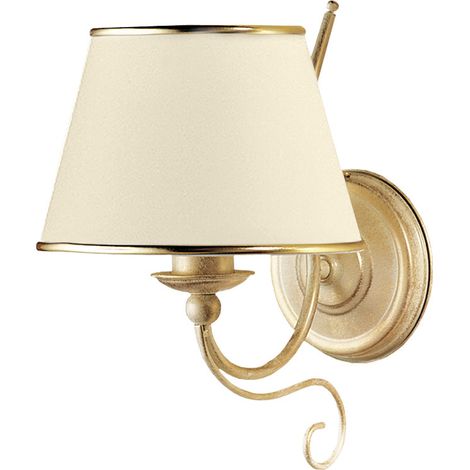 Applique classica ecru con paralume E27 15W Laura Jupiter