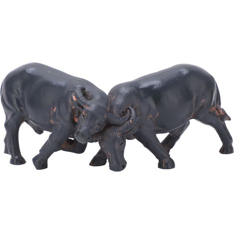 Stierstatue aus Kunstharz, Symbol des Glücks, kompakte und moderne Tierskulptur, ideal für den Tisch. (1/5)