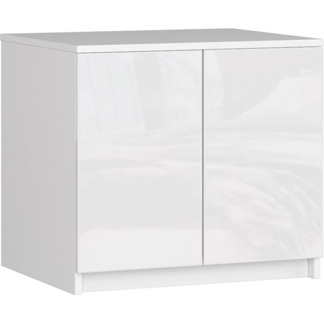 Módulo superior de armario AKORD S60 Blanco 60 cm 2 puertas color Blanco mate 2 estantes 60x51x55 cm