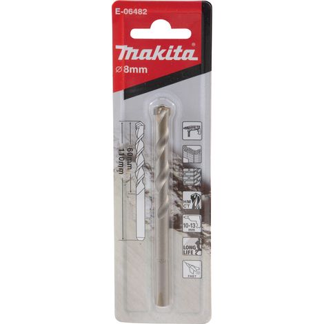 E-06482 Punta T.C.T con inserto dritto 8 x 110 mm