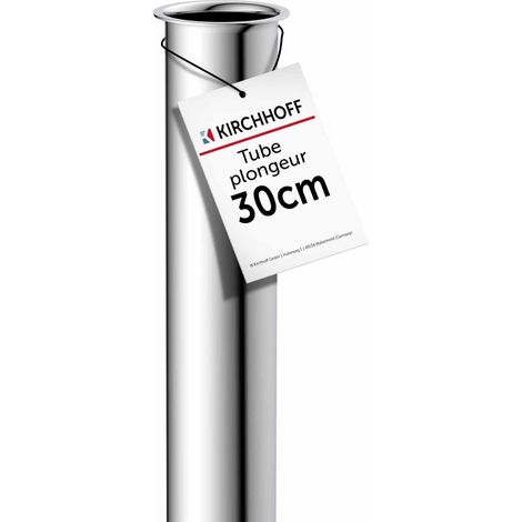 Chrome Plongeur 30cm rallonge 300mm Bouteille et Siphon, 1 1/4 Pouce, Tube supplémentaire Extra Long lavabo, écoulement en INOX (1/5)
