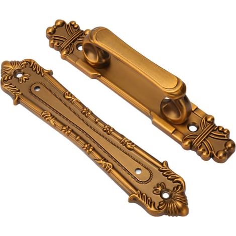 Poignées rustiques pour grandes portes de grange, poignées de tirage double face pour portails, garages, abris de jardin, meubles, alliage d'aluminium finition bronze (1/5)