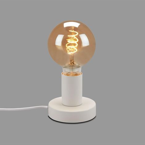 Table lamp 1 x E27 max. 10 W with cable switch White 100 x 90 mm (1/5)
