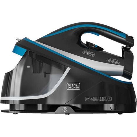 Black & Decker BXSS2401E 2400 W 1,5 L Suela de cerámica Negro, Azul, Blanco