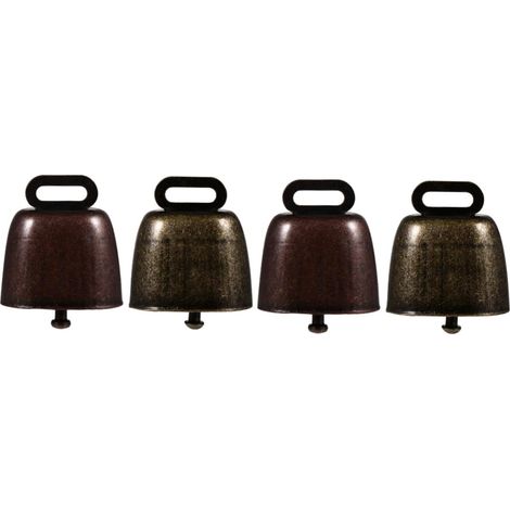 2 Ensembles Cloche De Vache Cloches Et Colliers De Chèvre Cloches De Vache Grelot Pour Hochet Cloche De Noel Cloche D'élevage Cloche De Fer Pour Animaux De Compagnie 2 Pièces 2 (1/5)