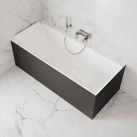 Vasca freestanding - Quantum 170 gauche noire -  Nera - 170 x75 x58 cm, by SPALINA