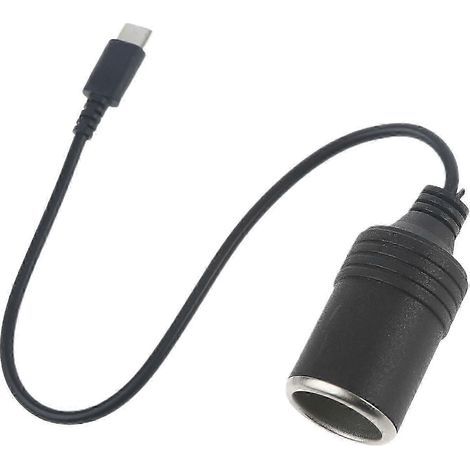USB C PD to 12V 60W Car Cigarette Lighter Socket Adapter for Car Charger & Vacuum Cleaner