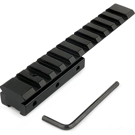 Longueur 125mm Dovetail Adaptateur D'extension Rail de Montée Base 11mm Converti en Rail 20mm avec 11 Emplacements (1/5)