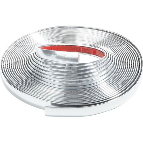 Tira embellecedora cromada autoadhesiva, tira embellecedora cromada para coche, tira embellecedora cromada para coche, tira embellecedora decorativa adhesiva universal para parachoques, puerta y coche