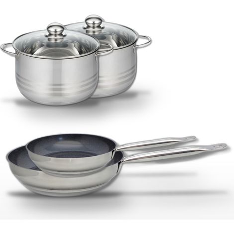 Lot 2 Poêles 24/28 cm & 2 Faitouts 20/24 cm Elo Profi Therm Platinum (1/5)