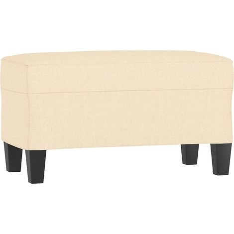 Banco de tela color crema 70x35x41 cm vidaXL