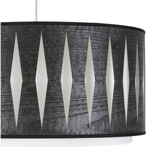 Colgante Alexandra 3xe27 Cromo/Madera Negra Regx60x60 cm (1/2)