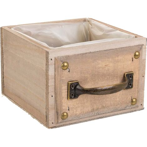 Cajón de madera marrón 15x15x10,5 (1/5)