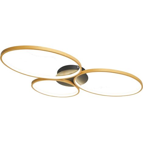 Plafonnier LED Dimmable Lampe de Plafond de Salon avec Télécommande Moderne à 3 Ronde (1/5)