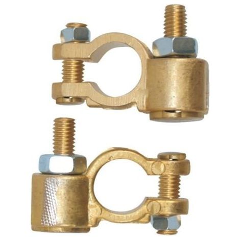 Doppelklemmen-Batterieanschlüsse – Bronze – 2er-Pack – Dieselmotor