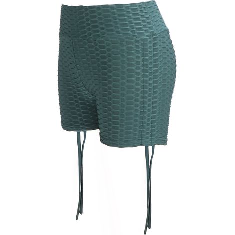 Short de yoga taille haute pour femme, lavable, doux et élastique, effet push-up, idéal pour le cyclisme et la course à pied (XL). (1/5)