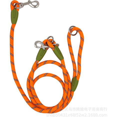Correa reflectante para perros manos libres, correa diagonal para perros (230 cm 1,2 cm), color naranja. (1/5)