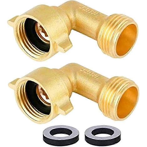 coudes à 90 degrés pour tuyau d'arrosage, raccord en laiton 3/4 pouce pour branchements d'eau de camping-car (1/5)