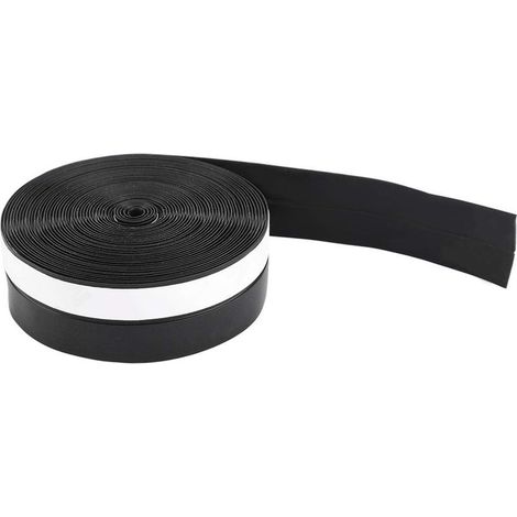 5m 25mm Bande d'étanchéité Autocollant Durable Résistant au Froid Thermique Porte Fenêtre Armoires d'isolation Sonores Poussière Empêcher Insonorisation (Noir) (1/5)