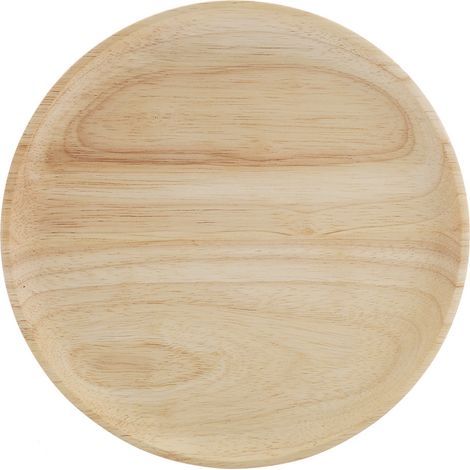 Plateau rond en bois élégant pour service de sushi, snacks, fruits, assiette pour maison et restaurant 12.5 cm (1/5)