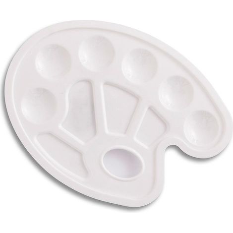 Paleta de pintura blanca