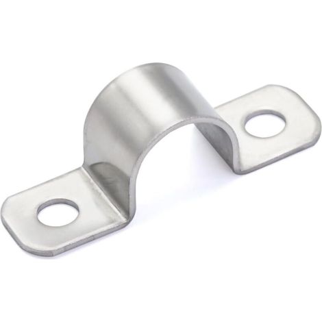 Pack of 20 cable ties, 2-hole hose clamps, 304 stainless steel, mini cable ties for 10 mm diameter electrical cables - AquaForge (1/5)