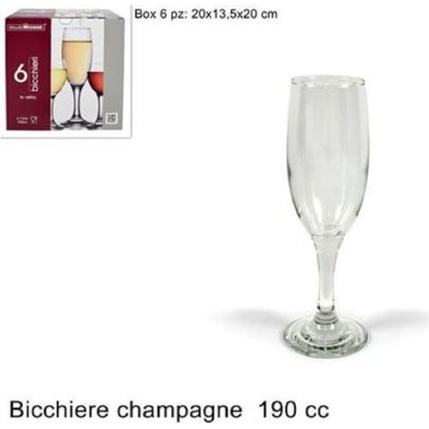 Trade Shop - Set De 6 Piezas De Vidrio De Cristal De Vidrio De Copa De Verano Para Champán Chispeante -