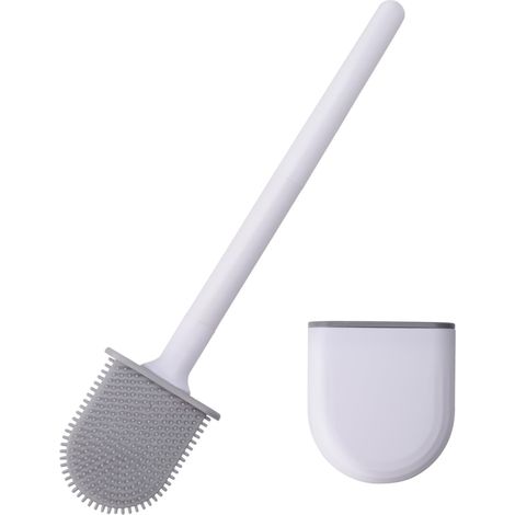 Brosse de toilette pour camping-car, brosse de toilette en silicone n'endommagera pas les toilettes, brosse de toilette murale anti-basculement, conception anti-goutte, adaptée aux caravanes de voyage (1/5)
