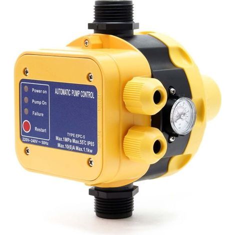 Pressostat EPC-5 – 175 x 185 x 150 mm – 230 V – 10 bars – Réseaux d’eaux domestiques & Pompes monophasées – Anti-marche à sec (1/5)