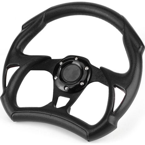 Volant Sport Auto 320mm/12.5in avec Bouton Klaxon Noir PVC Pièce Universelle Tuning (1/5)