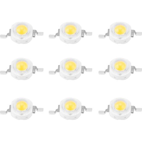Jeffergarden LED haute puissance 1 W, diodes électroluminescentes SMD, blanc chaud, pour luminaires DIY (1/5)