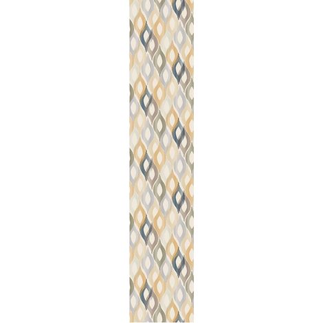 Papier Peint Intissé Pré-encollé Rouleau Wallpaper Losanges Rétro Abstraits Adhésif Décorative - 1 Roulle de H300 x L60 cm (1/4)