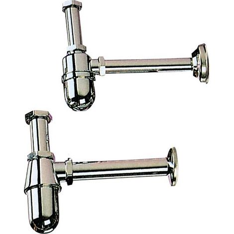 2 x BL SIFONE A BOTTIGLIA OTTONE CROMATO D 1
