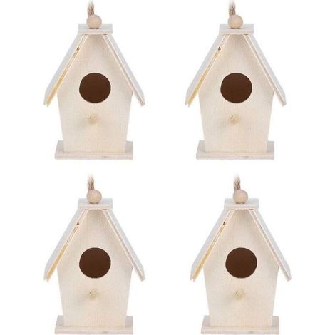 4 pièces nids d'oiseaux Type Suspendu innovant nids de Maison d'oiseau en Bois Cage pour Jardin décoration de Cour innovante (1/5)