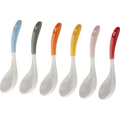 Cuillères à Soupe Différentes Couleurs Disponibles en Céramique Ensemble de 6 Manche Confortable, Design Multi-usage, pour Restaurants et Restauration (1/5)