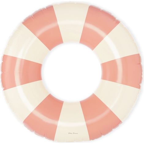 Bouée gonflable pour piscine, en PVC épais, avec poignée, rayée, 38 cm (15 pouces), rose, pour adultes et enfants, pour piscines.-AquaForge (1/5)