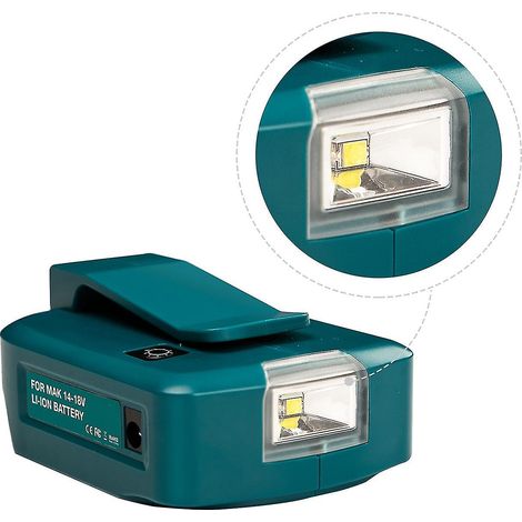 Alimentation batterie adaptateur led USB pour chargeur Makita 18v Li-ion UK (1/3)