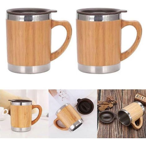 Tasse isotherme en acier inoxydable pour le camping, avec couvercle, pour diverses boissons (1/4)