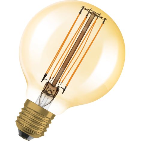 OSRAM Dimmbare LED-Lampen, Vintage-Edition, 40 Watts Ersatz, E27, G80, 2200 Kelvin, Warm Comfort Light, Klares Glas, single Pack (1/5)