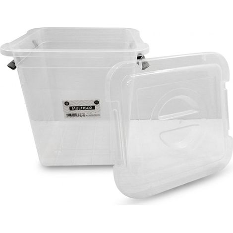 URBAN LIVING - Boîte de rangement Multibox - 11L - Plastique translucide avec clips - Idéal conservation alimentaire - Voir photos (1/5)