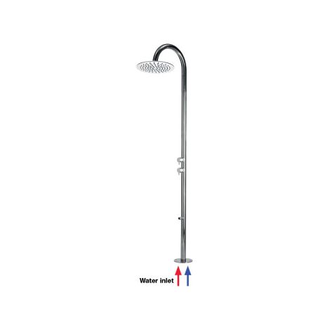 Colonne de douche extérieure à mitigeur double progressif chromé Tetis - Bossini L00390030 (1/2)