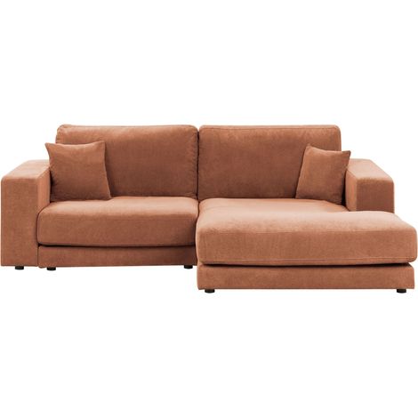 Ecksofa 3-Sitzer LOFOTEN Stoff Hellrot linksseitig